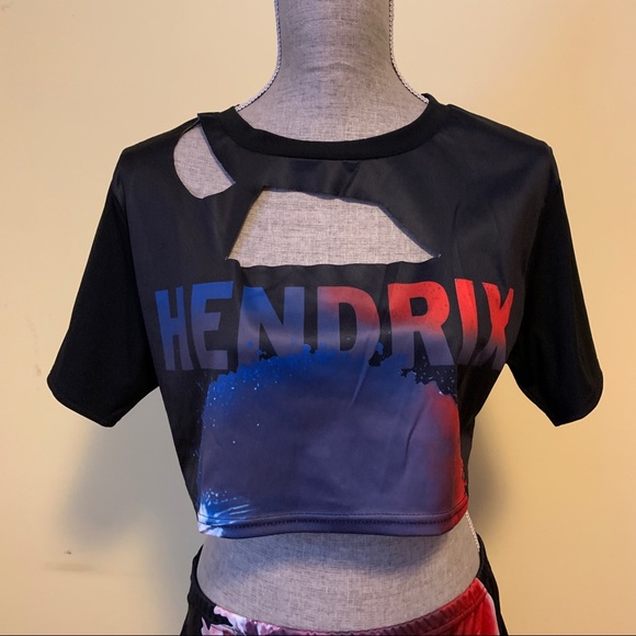 SOLD - Two piece set - Crop top and skirt 2xl - Jimi Hendrix - Picture 4 of 7